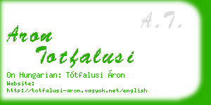 aron totfalusi business card